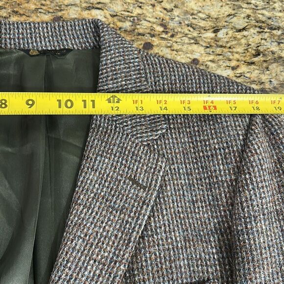 Harris Tweed Classic Handwoven Pure Wool Brown Men's Blazer Size XL - Picture 9 of 12